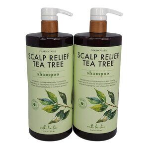 Pharm Table Scalp Relief Tea Tree Shampoo 2 Pack Jumbo 32oz Cooling Botanicals